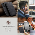 CASEME 013-serien til Samsung Galaxy S23 stativfunktion PU-læderpung cover magnetisk selvabsorberende telefoncover