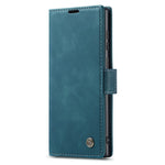 CASEME 013-serien til Samsung Galaxy S23 Ultra Stativfunktion Fuldindpakket PU-læderpungcover Magnetisk automatisk absorberende telefoncover
