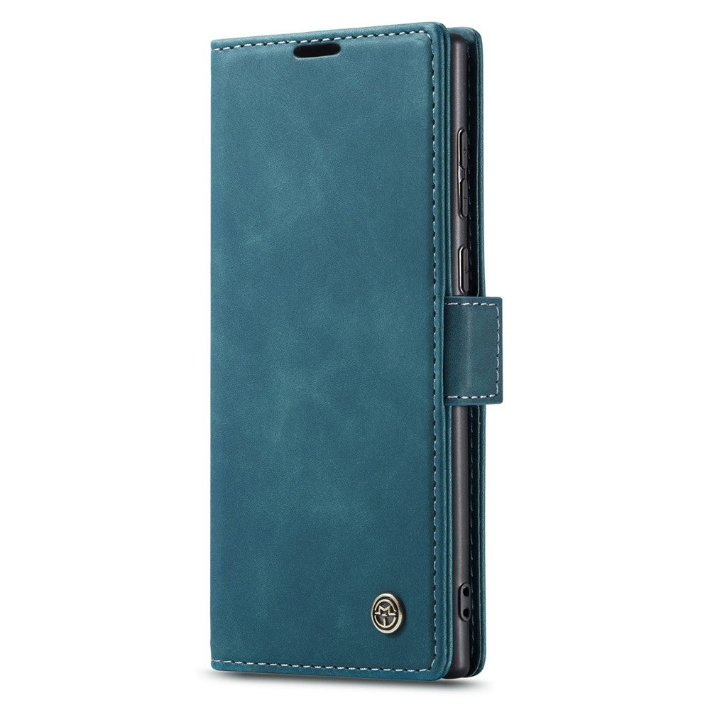CASEME 013-serien til Samsung Galaxy S23 Ultra Stativfunktion Fuldindpakket PU-læderpungcover Magnetisk automatisk absorberende telefoncover