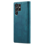 CASEME 013-serien til Samsung Galaxy S23 Ultra Stativfunktion Fuldindpakket PU-læderpungcover Magnetisk automatisk absorberende telefoncover