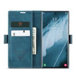 CASEME 013-serien til Samsung Galaxy S23 Ultra Stativfunktion Fuldindpakket PU-læderpungcover Magnetisk automatisk absorberende telefoncover