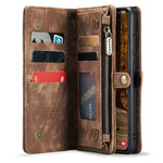 CASEME 008 Series for Samsung Galaxy S23 Multi-Functional PU Leather Foldable Stand Cover Detachable Magnetic Zipper Wallet Case