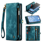 CASEME 008 Series for Samsung Galaxy S23 Multi-Functional PU Leather Foldable Stand Cover Detachable Magnetic Zipper Wallet Case