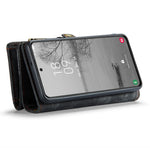 CASEME 008-serien för Samsung Galaxy S23+ multifunktionellt PU-läder handsfree-stativ fällbart fodral med avtagbart magnetiskt dragkedja plånboksfodral