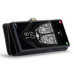 CASEME 008-serien för Samsung Galaxy S23 Ultra multifunktionellt PU-läder justerbart stativ fällbart fodral avtagbart magnetiskt dragkedja plånboksfodral