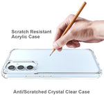 For Samsung Galaxy A54 5G Anti-Yellowing Acrylic TPU Clear Phone Back Cover Drop-Proof Mobile Phone Case