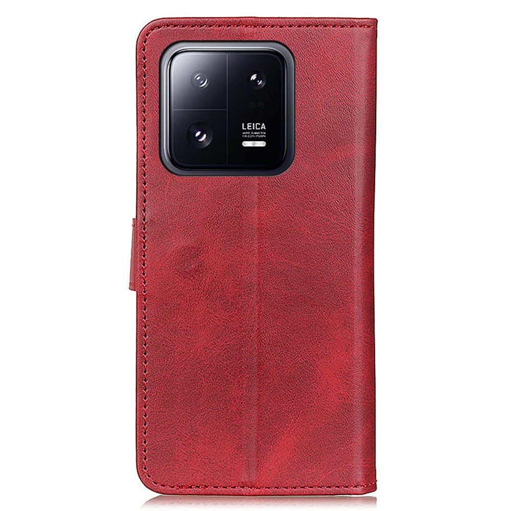 For Xiaomi 13 Pro 5G Full Protection Cowhide Texture Wallet Stand PU Leather Phone Case Magnetic Clasp Phone Cover