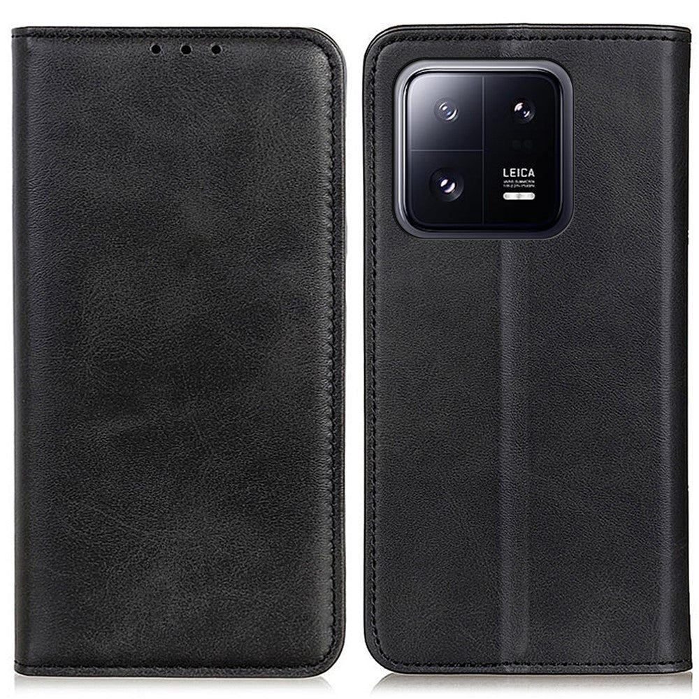 For Xiaomi 13 Pro 5G Strong Magnetic Auto Closing Wallet Mobile Phone Stand Case Shockproof Split Leather Cover