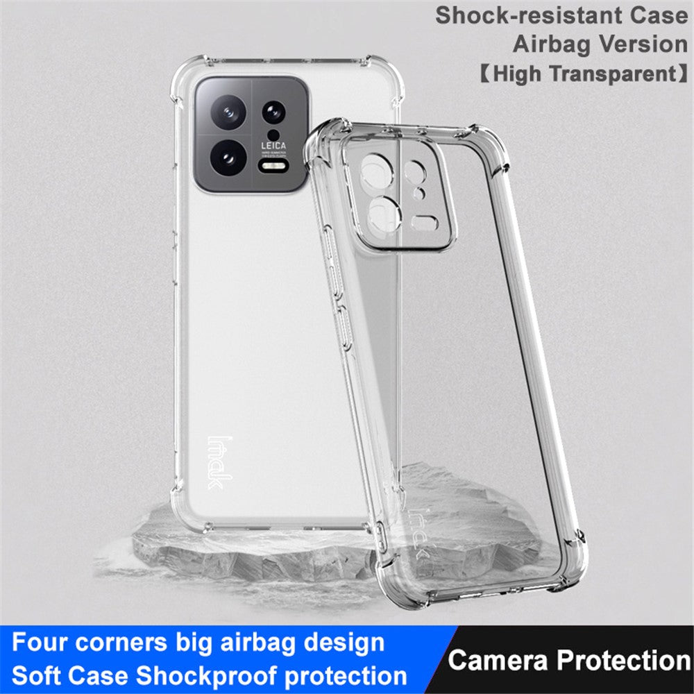 IMAK För Xiaomi 13 5G Fyra Hörn Airbag Stötsäkert mobilskal Mjukt TPU Skyddande Skal