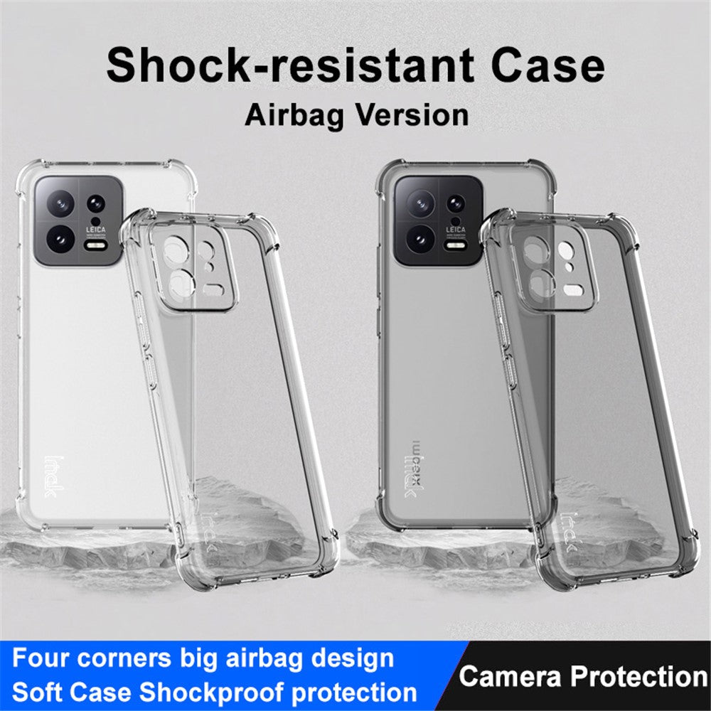 IMAK För Xiaomi 13 5G Fyra Hörn Airbag Stötsäkert mobilskal Mjukt TPU Skyddande Skal