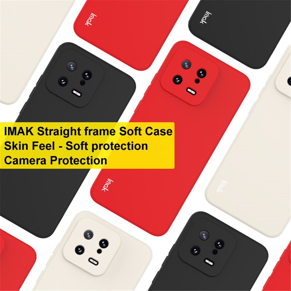 IMAK UC-4-serien til Xiaomi 13 5G, TPU-cover med lige kant, præcisionsudskæring, kamerabeskyttelse og faldsikring