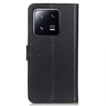 For Xiaomi 13 5G Full Protection Textured PU Leather Phone Case Anti-drop Cover Foldable Stand Design Wallet