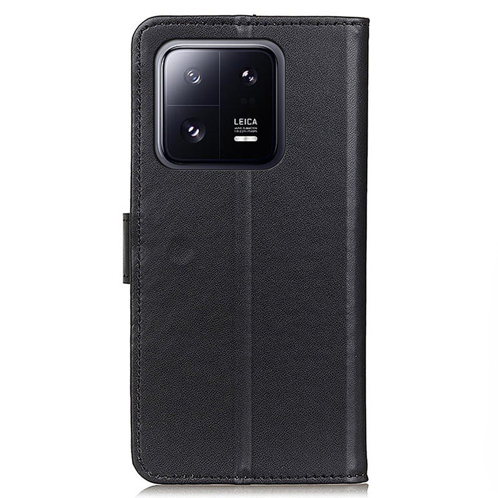 Xiaomi 13 5G Fullt skydd Texturerat PU-lädermobilskal Anti-fall-fodral Hopfällbart stativdesign Plånbok