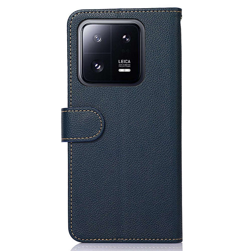 KHAZNEH For Xiaomi 13 5G Shockproof Litchi Texture TPU+PU Leather Phone Case RFID Blocking Drop Protection Flip Stand Wallet Cover