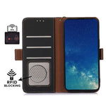 For Xiaomi 13 Pro 5G RFID Blocking Phone Case Genuine Leather Foldable Stand Wallet Magnetic Flip Cover