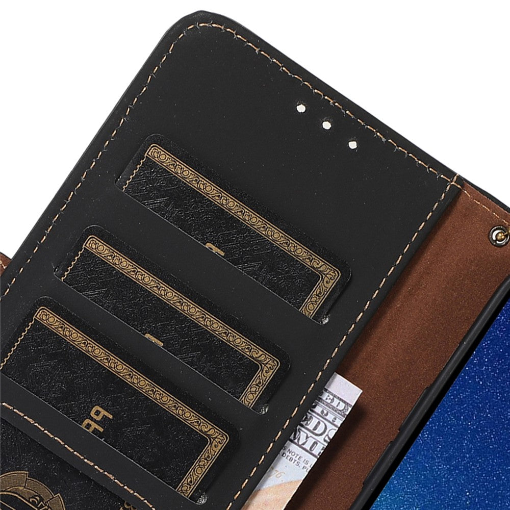 Xiaomi 13 Pro 5G RFID-blockerande mobilskal i äkta läder, vikbart stativ, plånbok med magnetiskt fällbart fodral