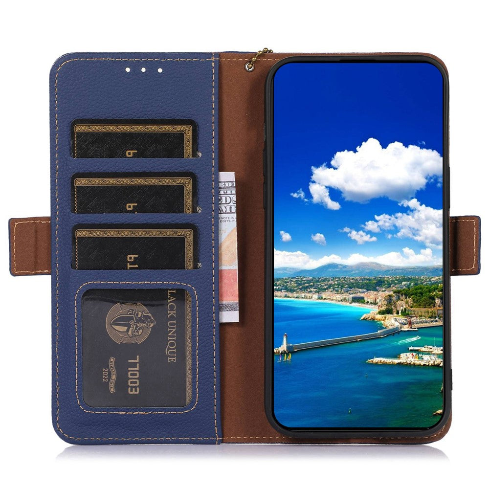 For Xiaomi 13 Pro 5G Shockproof Genuine Leather Phone Case Side Magnetic Closure Phone Shell RFID Blocking Wallet Phone Stand Cover