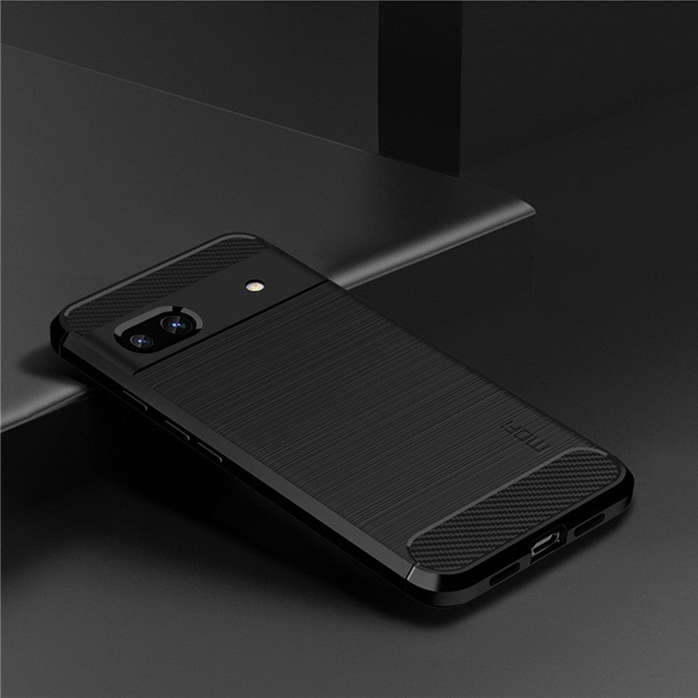 MOFI JK TPU Series-1 for Google Pixel 7a Drop-proof Phone Case Carbon Fiber Brushed TPU Scratch-resistant Phone Back Cover
