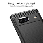 MOFI JK TPU Series-1 for Google Pixel 7a Drop-proof Phone Case Carbon Fiber Brushed TPU Scratch-resistant Phone Back Cover