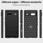 MOFI JK TPU Series-1 for Google Pixel 7a Drop-proof Phone Case Carbon Fiber Brushed TPU Scratch-resistant Phone Back Cover