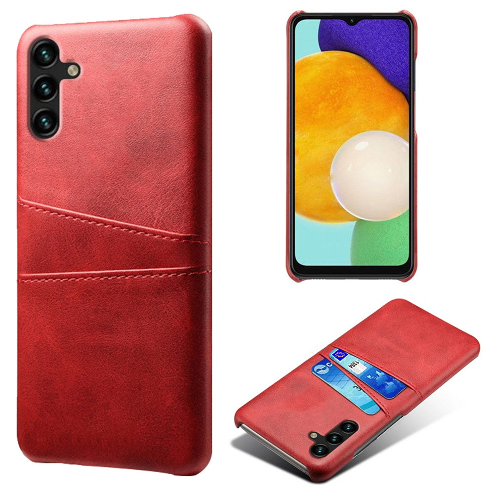 Phone Cover with Dual Card Slots For Samsung Galaxy A54 5G, Drop-proof PU Leather Coated Hard PC Scratch-resistant Phone Case