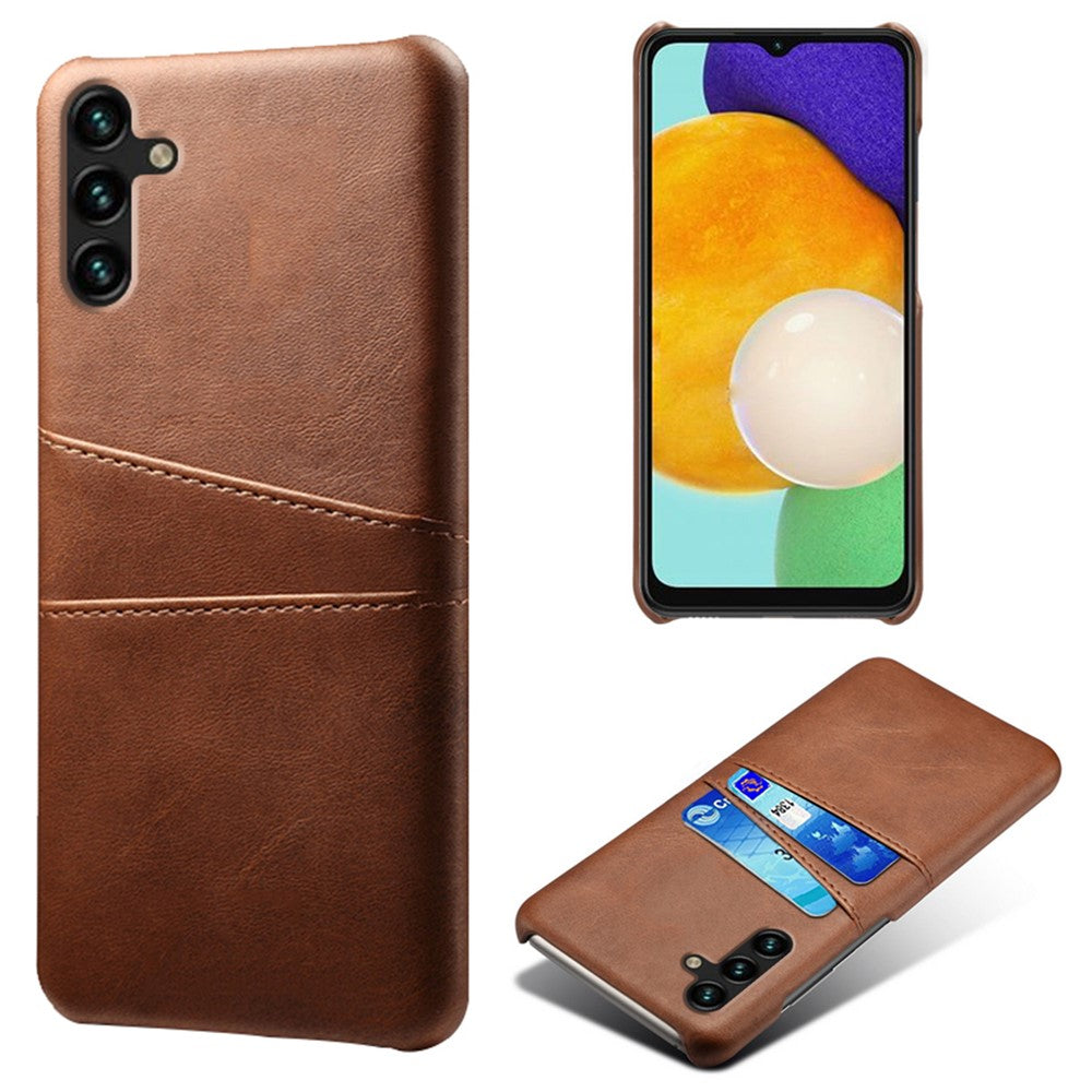 Phone Cover with Dual Card Slots For Samsung Galaxy A54 5G, Drop-proof PU Leather Coated Hard PC Scratch-resistant Phone Case