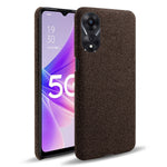 Ultra Slim Smartphone Case For Oppo A58 5G, Anti-fall Solid Color Hard PC Cloth Texture Protective Phone Cover
