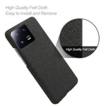 Shockproof Phone Case For Xiaomi 13 Pro 5G, Solid Color Hard PC Cloth Texture Mobile Phone Cover