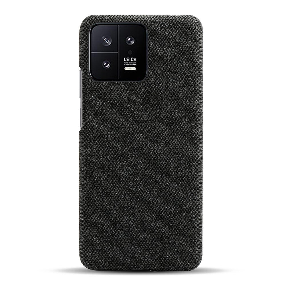 For Xiaomi 13 5G Non-slip Protective Smartphone Case Solid Color Hard PC Cloth Texture Phone Cover