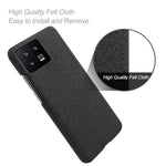 For Xiaomi 13 5G Non-slip Protective Smartphone Case Solid Color Hard PC Cloth Texture Phone Cover