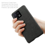For Xiaomi 13 5G Non-slip Protective Smartphone Case Solid Color Hard PC Cloth Texture Phone Cover