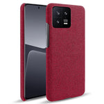 For Xiaomi 13 5G Non-slip Protective Smartphone Case Solid Color Hard PC Cloth Texture Phone Cover