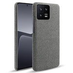 For Xiaomi 13 5G Non-slip Protective Smartphone Case Solid Color Hard PC Cloth Texture Phone Cover