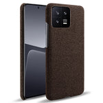 For Xiaomi 13 5G Non-slip Protective Smartphone Case Solid Color Hard PC Cloth Texture Phone Cover