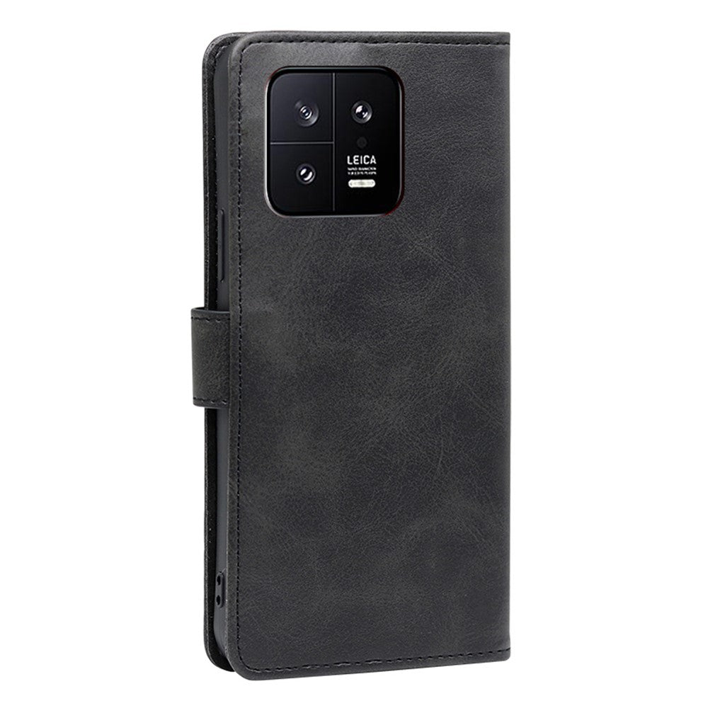For Xiaomi 13 5G Anti-drop Calf Texture Magnetic Closure Cell Phone Case PU Leather Flip Wallet Stand Full Protection Phone Cover