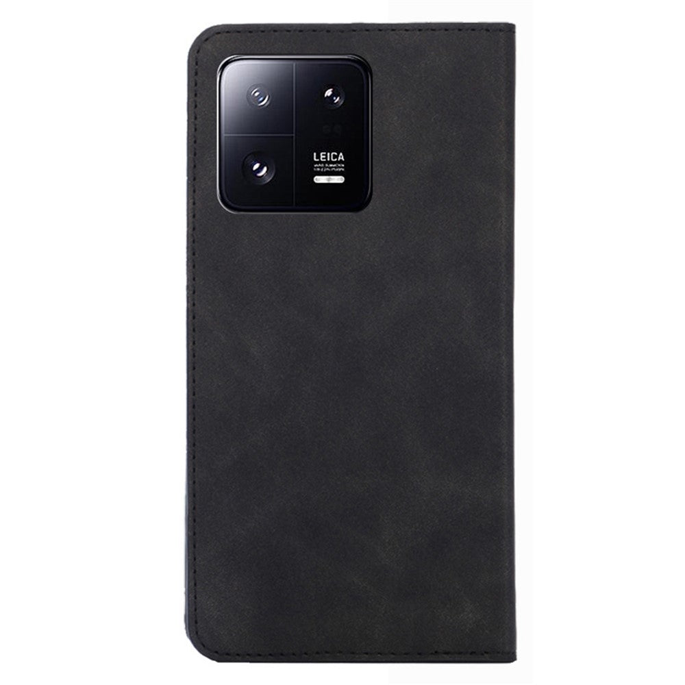 Xiaomi 13 Pro 5G magnetisk flip-mobilcover af hudvenligt PU-læder + TPU med kortholder og stativ