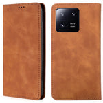 Xiaomi 13 Pro 5G magnetisk flip-mobilcover af hudvenligt PU-læder + TPU med kortholder og stativ