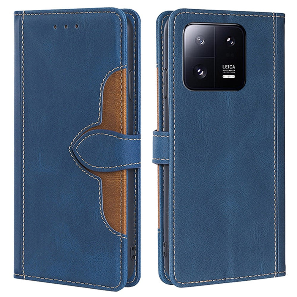 For Xiaomi 13 Pro 5G Cell Phone Cover Straw Hat Pattern PU Leather Phone Case Skin-touch Feeling Scratch-resistant Stand Wallet