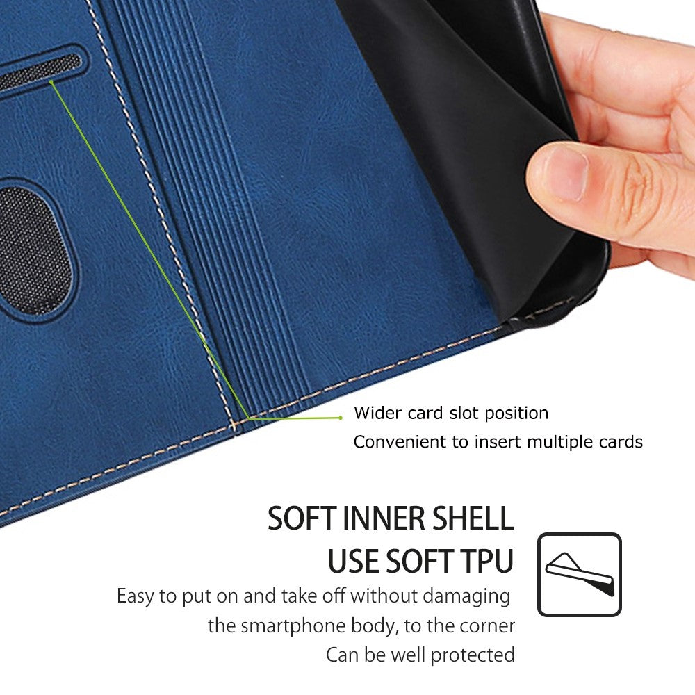 For Xiaomi 13 Pro 5G Cell Phone Cover Straw Hat Pattern PU Leather Phone Case Skin-touch Feeling Scratch-resistant Stand Wallet