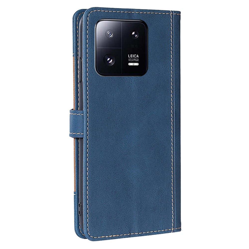 For Xiaomi 13 Pro 5G Cell Phone Cover Straw Hat Pattern PU Leather Phone Case Skin-touch Feeling Scratch-resistant Stand Wallet