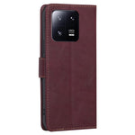 For Xiaomi 13 Pro 5G PU Leather Stand Wallet Shockproof RFID Blocking Phone Cover Cowhide Texture Phone Case