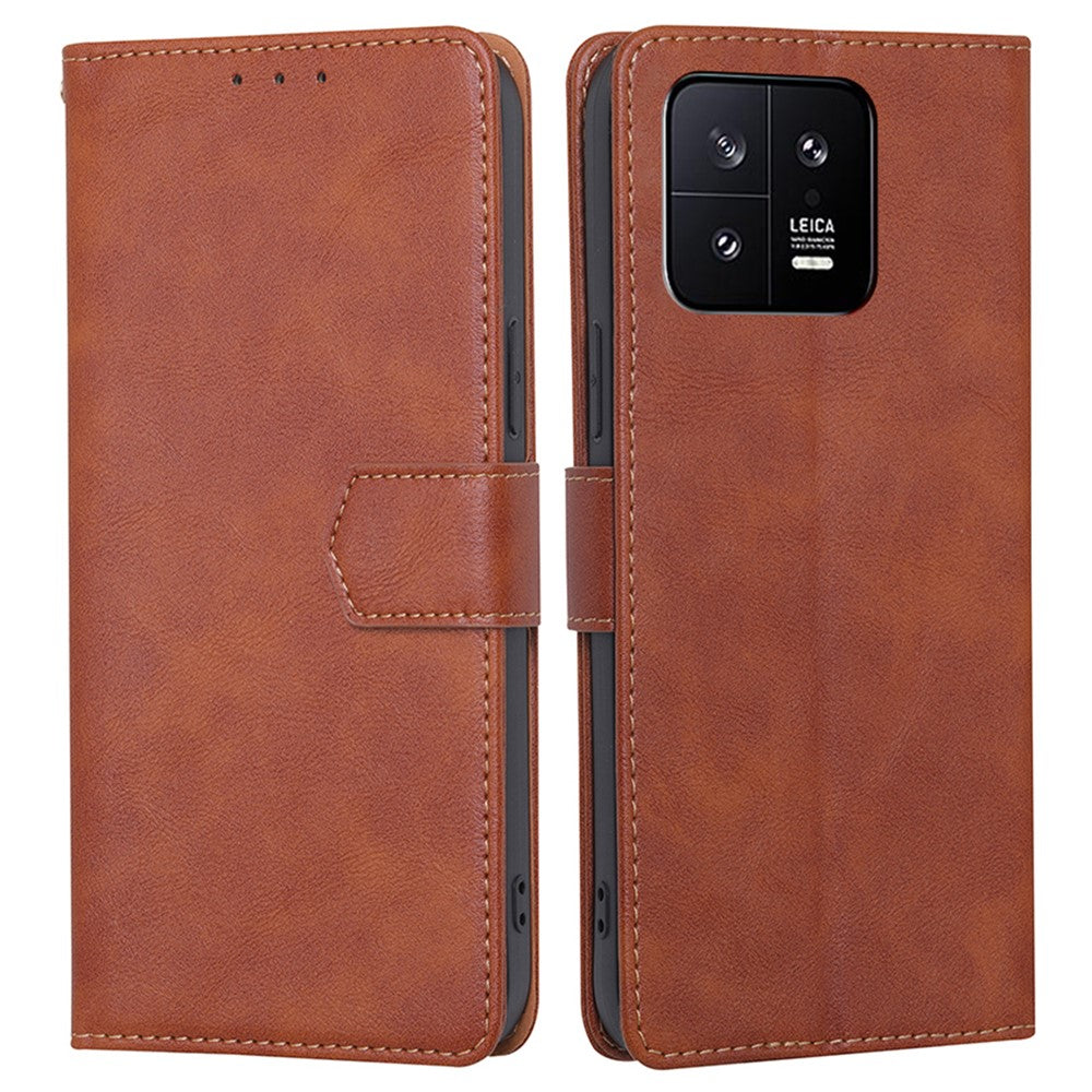 Xiaomi 13 5G Reptåligt PU-läder Stativplånbok RFID-blockerande mobilfodral Kohudtextur Stötsäkert mobilfodral