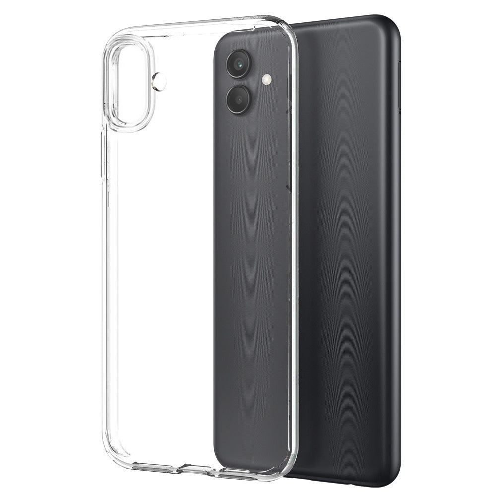 NORTHJO til Samsung Galaxy A04 4G (164,4 x 76,3 x 9,1 mm), 2-i-1 stødbeskyttende blødt TPU-mobilcover + ridsefast, splintbeskyttende skærmbeskyttelse i hærdet glas