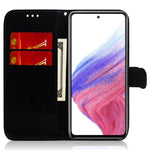 Til Samsung Galaxy A54 5G PU Læder Dazzling Flower Pattern Stødsikkert Pung Etui Stativ Magnetisk Lukning Flip Telefoncover med Rem