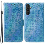 Til Samsung Galaxy A54 5G PU Læder Dazzling Flower Pattern Stødsikkert Pung Etui Stativ Magnetisk Lukning Flip Telefoncover med Rem