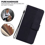 For Samsung Galaxy A54 5G Wrist Strap Phone Shell Imprinted Geometry Pattern Phone Case PU Leather Magnetic Closure Stand Wallet