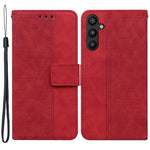 For Samsung Galaxy A54 5G Wrist Strap Phone Shell Imprinted Geometry Pattern Phone Case PU Leather Magnetic Closure Stand Wallet