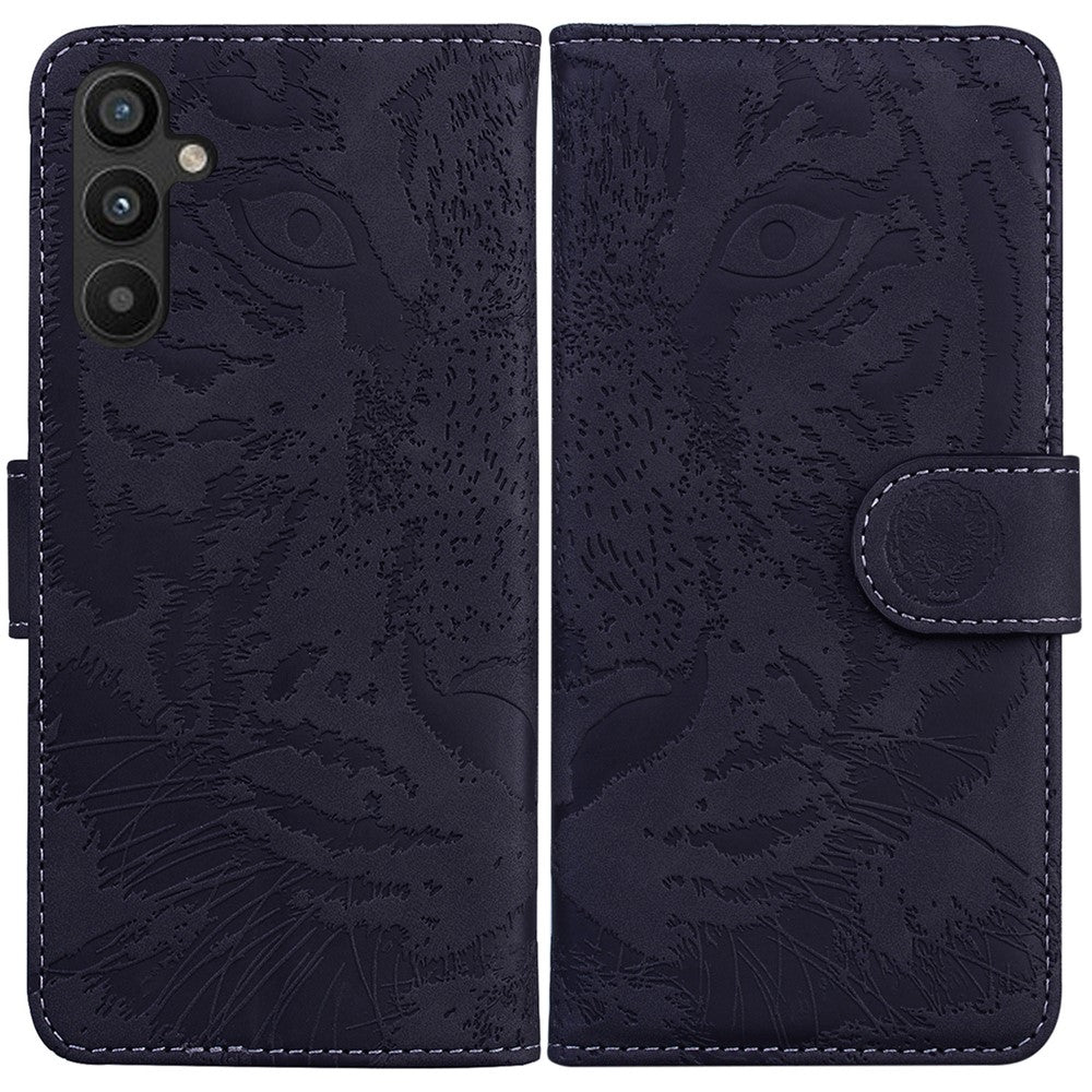 Til Samsung Galaxy A54 5G PU-læder stand magnetisk lukning etui med tigerprint pungetui beskyttende telefoncover
