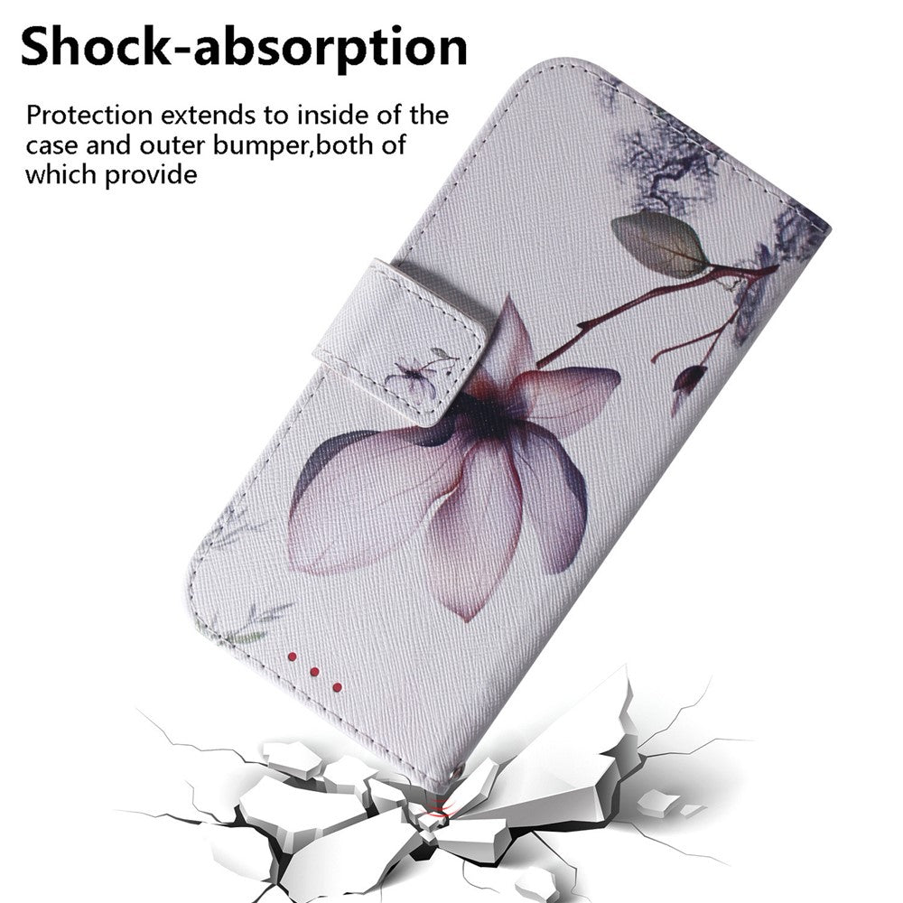 For Samsung Galaxy A34 5G Pattern Printing Phone Case Wallet Stand PU Leather Flip Cover