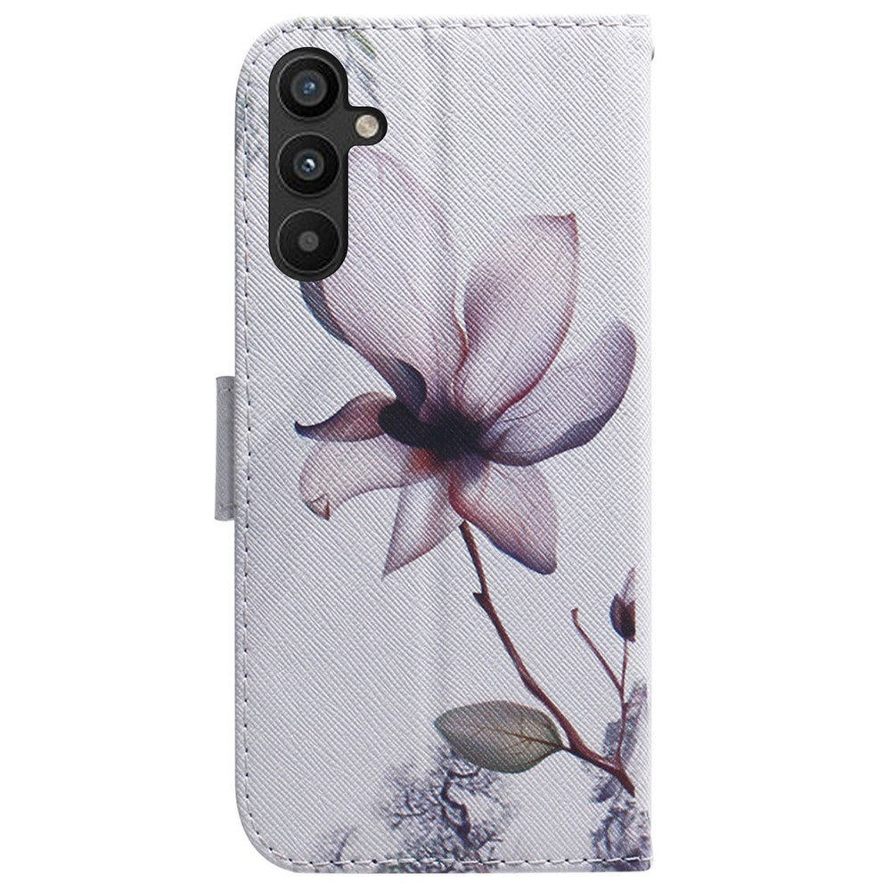 For Samsung Galaxy A34 5G Pattern Printing Phone Case Wallet Stand PU Leather Flip Cover